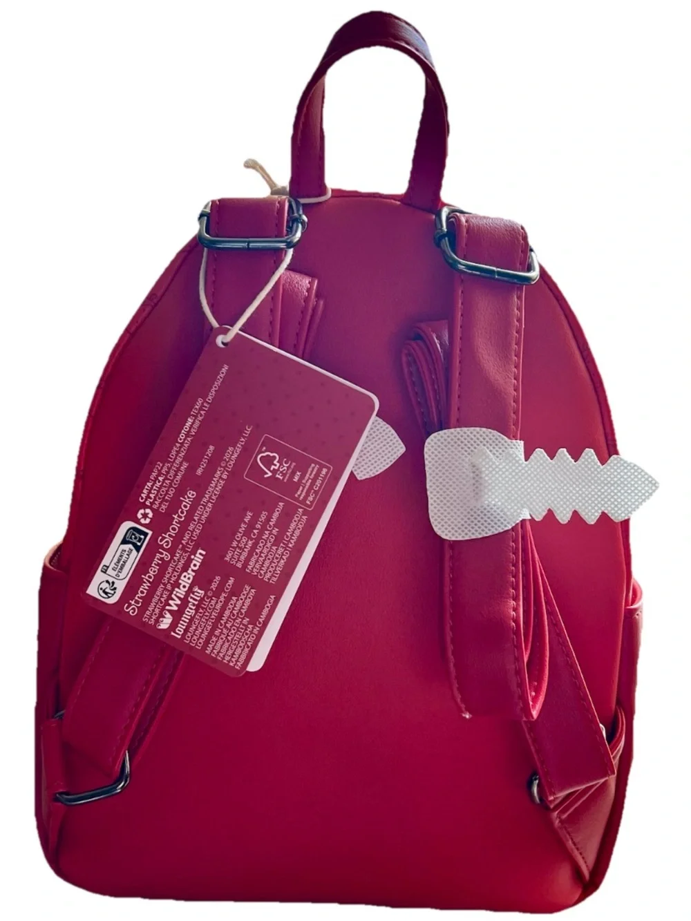 Loungefly Strawberry Shortcake Cream Pink Red Backpack